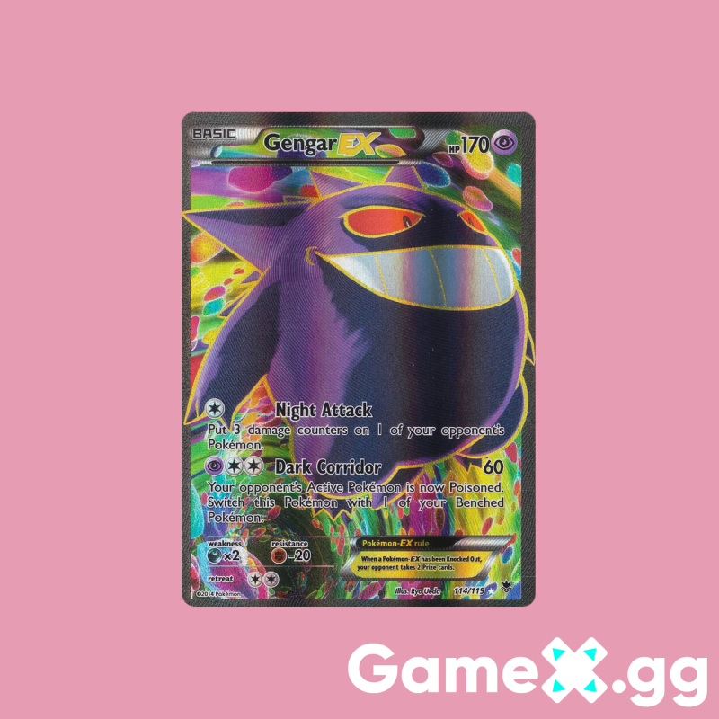 Gengar EX's full art, mega, and shiny m Gengar (pokemon cards) for