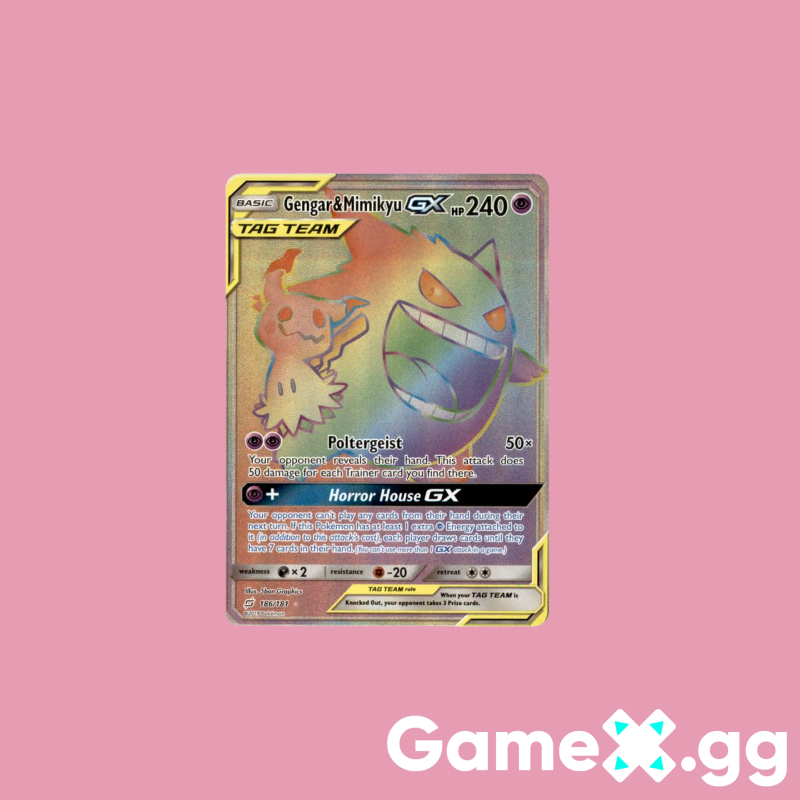 Gengar and Mimikyu GX Rainbow