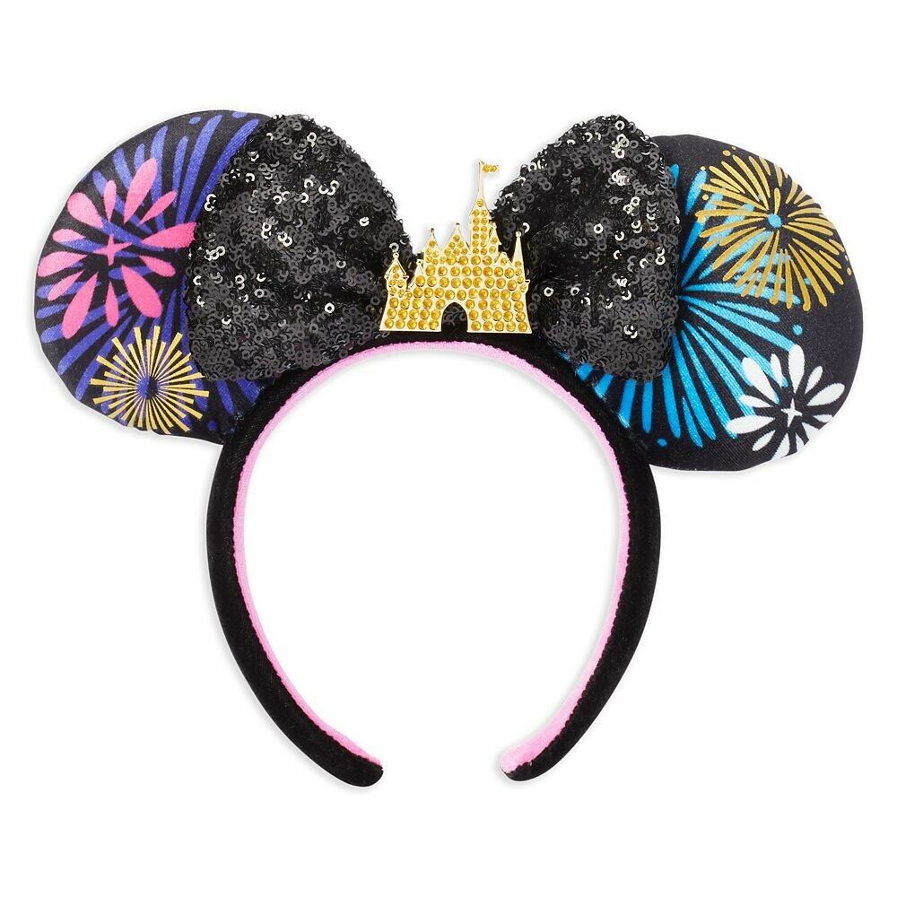 Pink and White Louis V Minnie Ears, Designer Minnie Ears