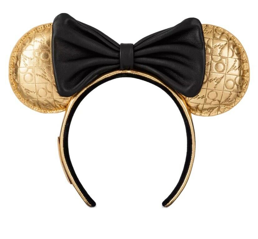 Walt Disney World 50th Anniversary Loungefly Leather Minnie Mouse Ear Headband