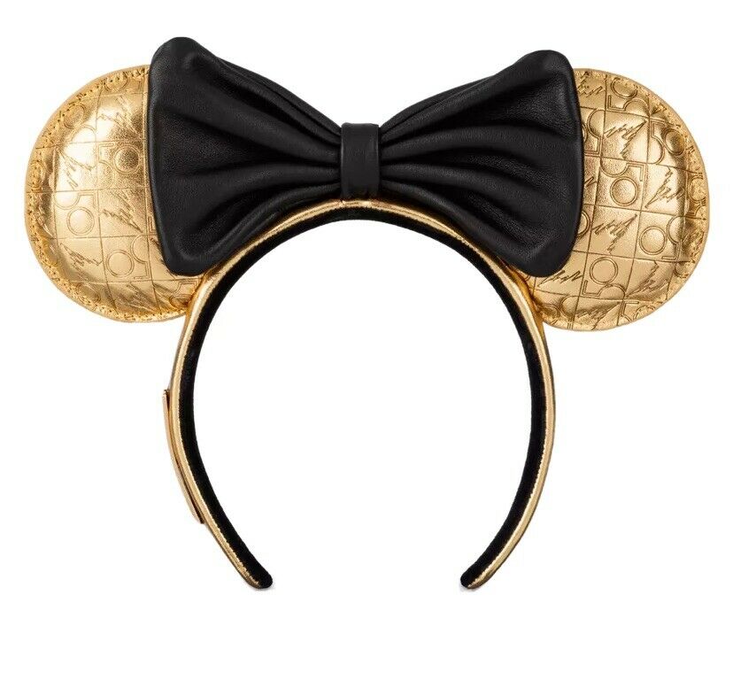 Disneyparks Exclusive - Minnie Mickey Ears Headband - Silver with Gold Bow