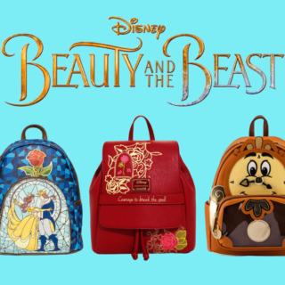 Beauty and the Beast Loungefly Backpack Bag Wallet