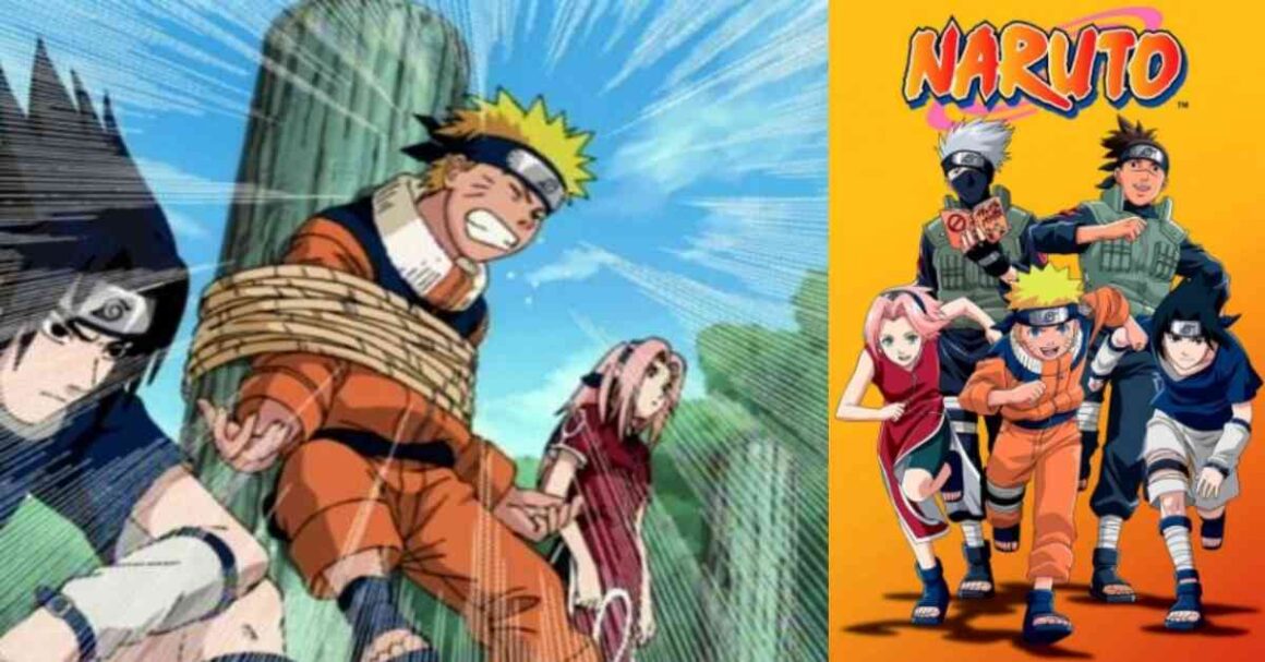 Naruto tied to stump