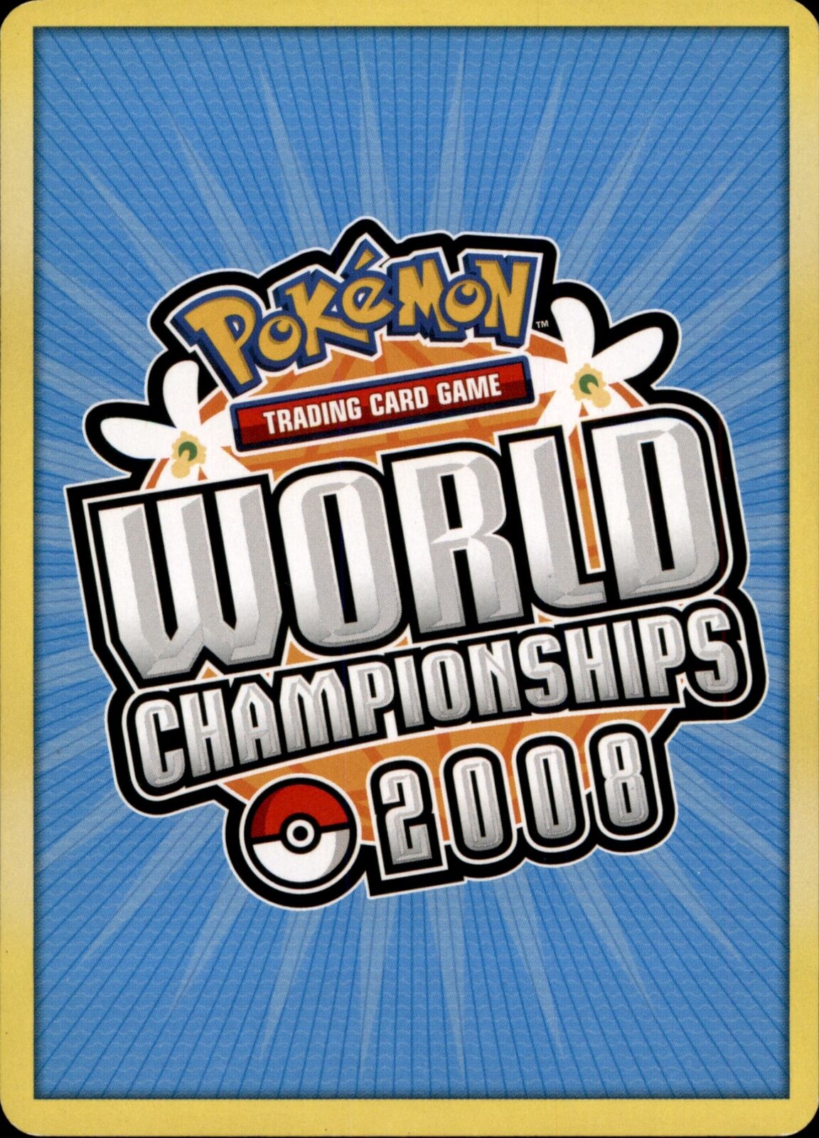 2008 World Championship card back
