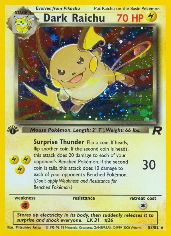 Dark Raichu 1st edition